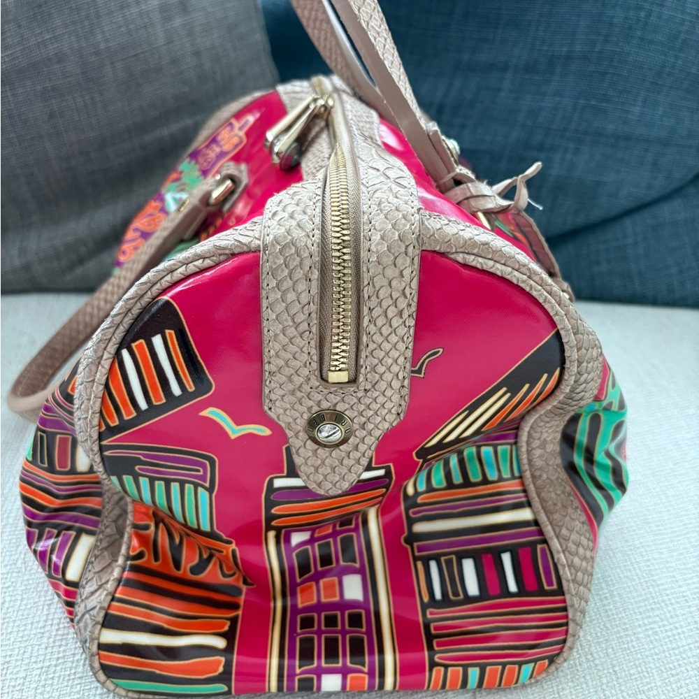 Henri Bendel Multicolor Graphic Satchel NY Limited Edition - Picture 4 of 9